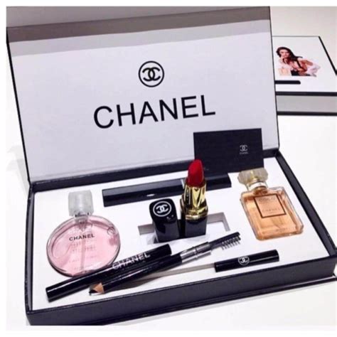 perfume sets chanel|chanel perfume and lipstick set.